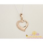 Жіночий золотий кулон "Серденько" з червоного золота, 0,59 грама 100302 , Gold & Silver Gold & Silver, Украина